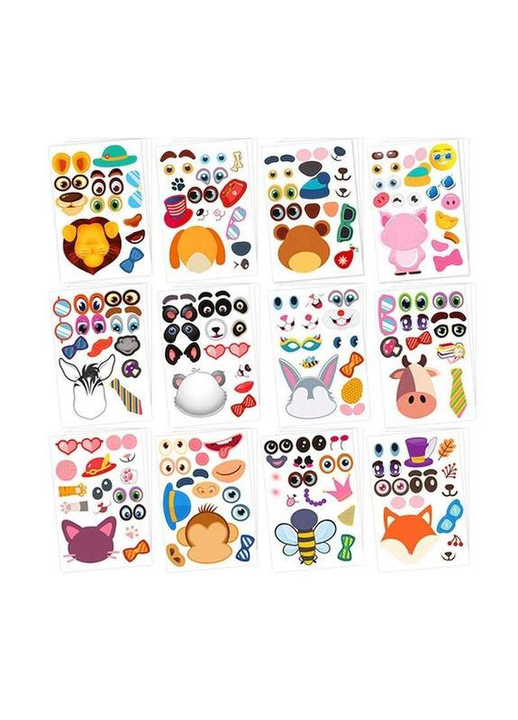 Набір наліпок LY 63051 12 тварин, у пакеті (6990147240695) No Brand (361497627)