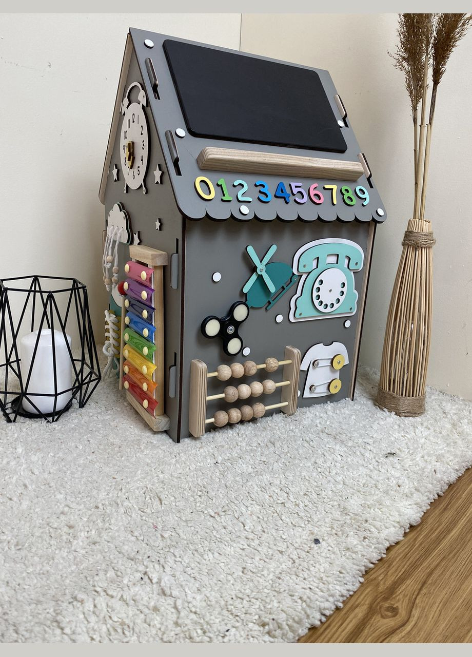 Бизидомик, бизихаус, бизихатка развивающая деревянная игрушка 30х30х50 см No Brand (355890466)