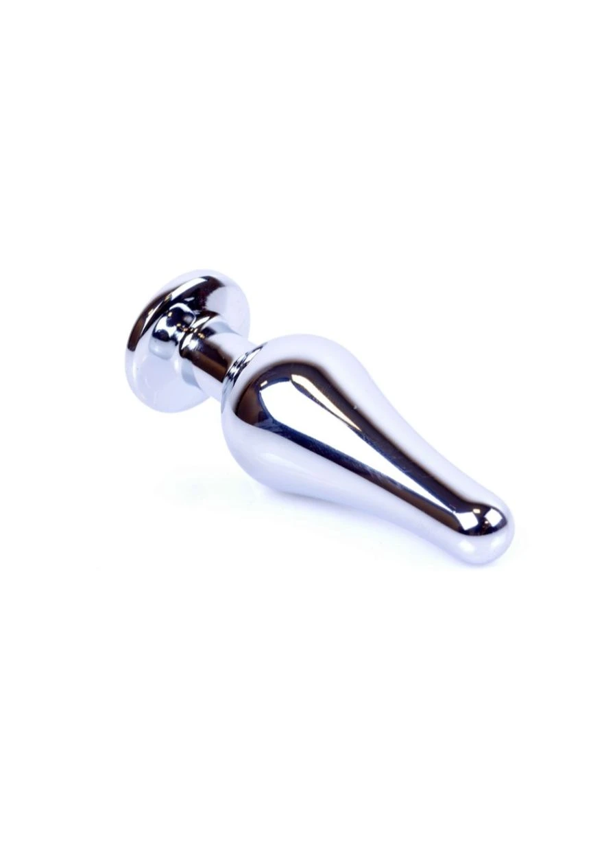 Анальна пробка HeavyFun Long Jewellery Silver Plug, діаметр 3 см, довжина 9,5 см, Dark Blue B Series (402315678)