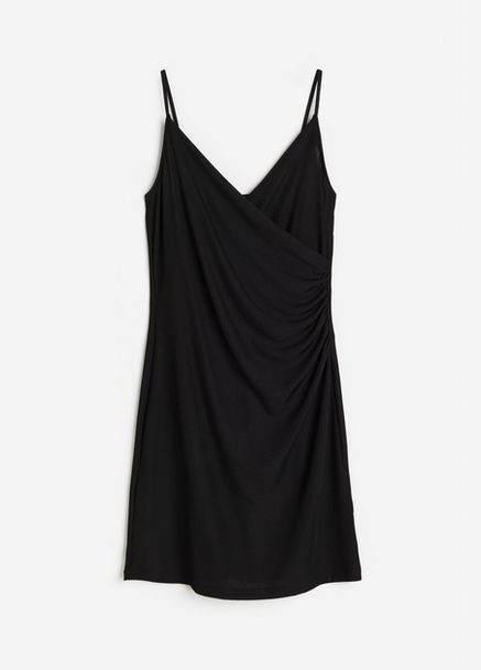 Черное платье джерси H&M