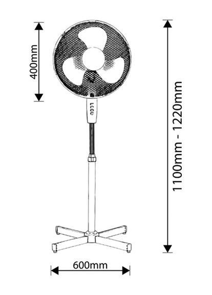 Вентилятор напольный Hurricane EHF001WW 50 Вт белый Esperanza (364766830)