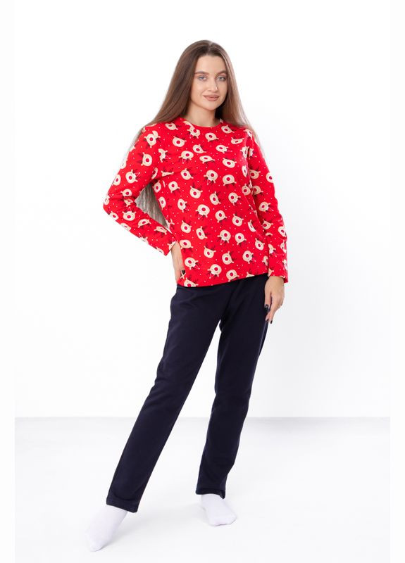 Красная зимняя пижама женская (p-9322) Носи своє