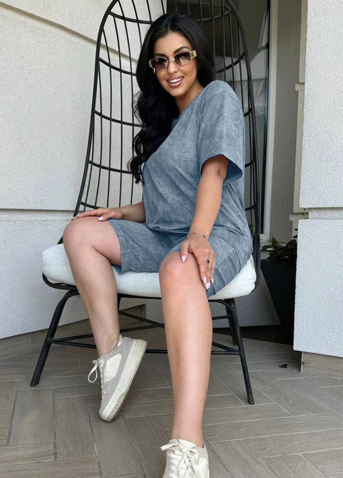 Жіночий літній костюм з футболкою та шортами трикотаж бавовна Modena (298532199)