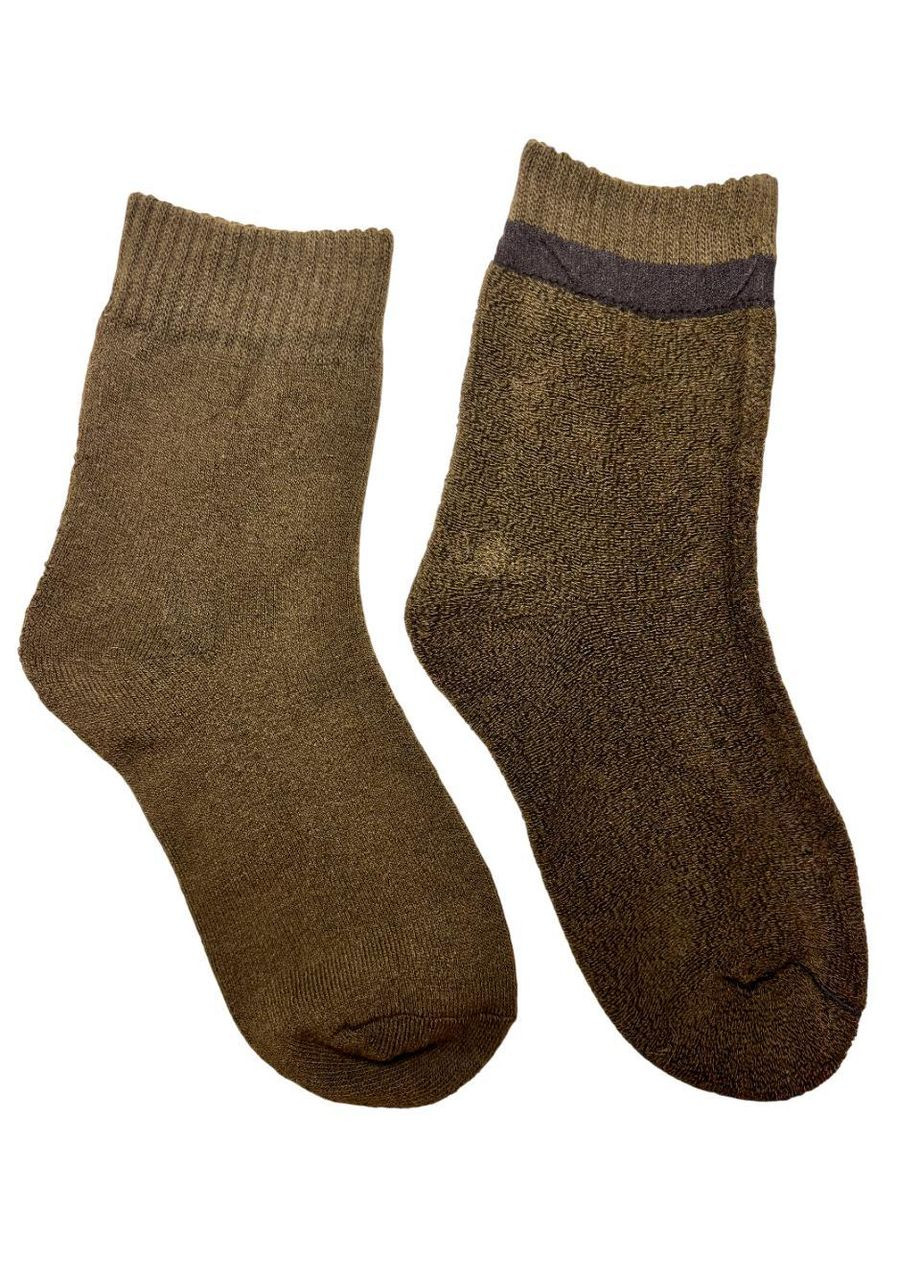 Зелёные носки женские высокие, махровые и тёплые, однотонные, 35–40 р., зелёные (335868586)