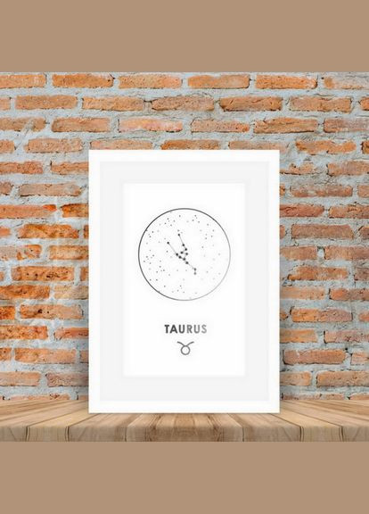 Постер "Зодиак: Телец" фольгированный А3 (BD-pl-13) silver-white BeriDari (311219503)