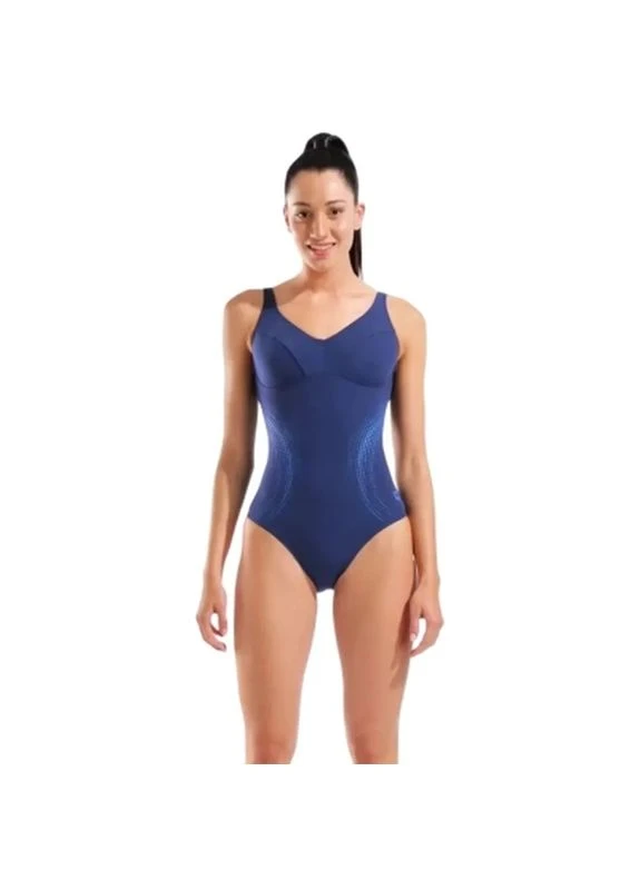 Синій літній купальник shimmering swimsuit u back 010810-708 (3468337757627) Arena