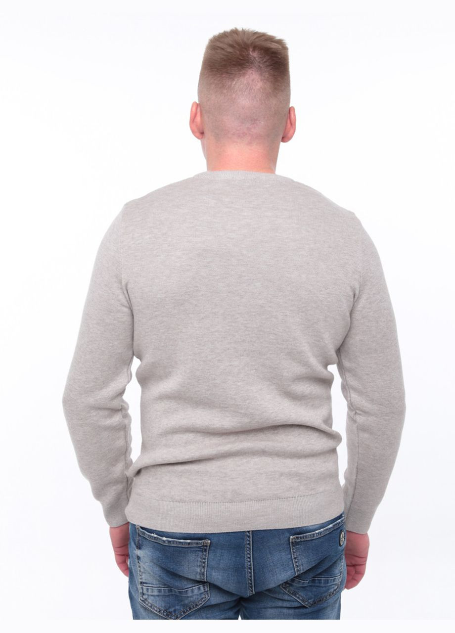 Бежевый зимний свитер мужской бежевый прямой однотонный джемпер JEANSclub Пряма