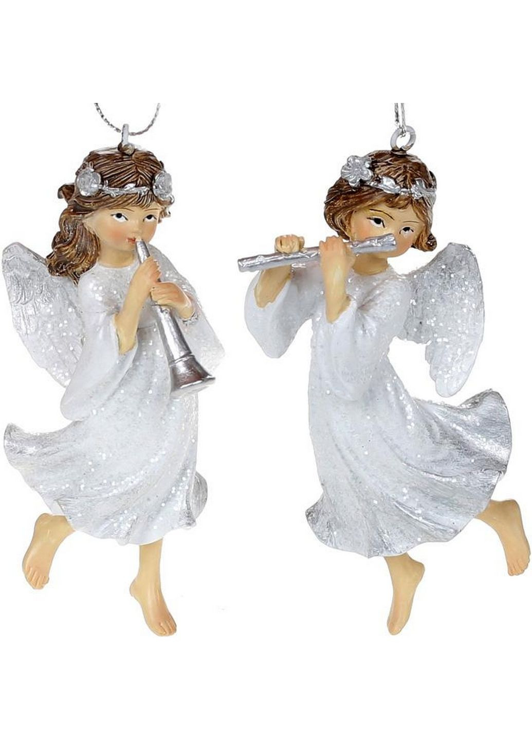 Набор 6 подвесных фигурок "Ангел с флейтой" 10,5 см Bona (289364136)