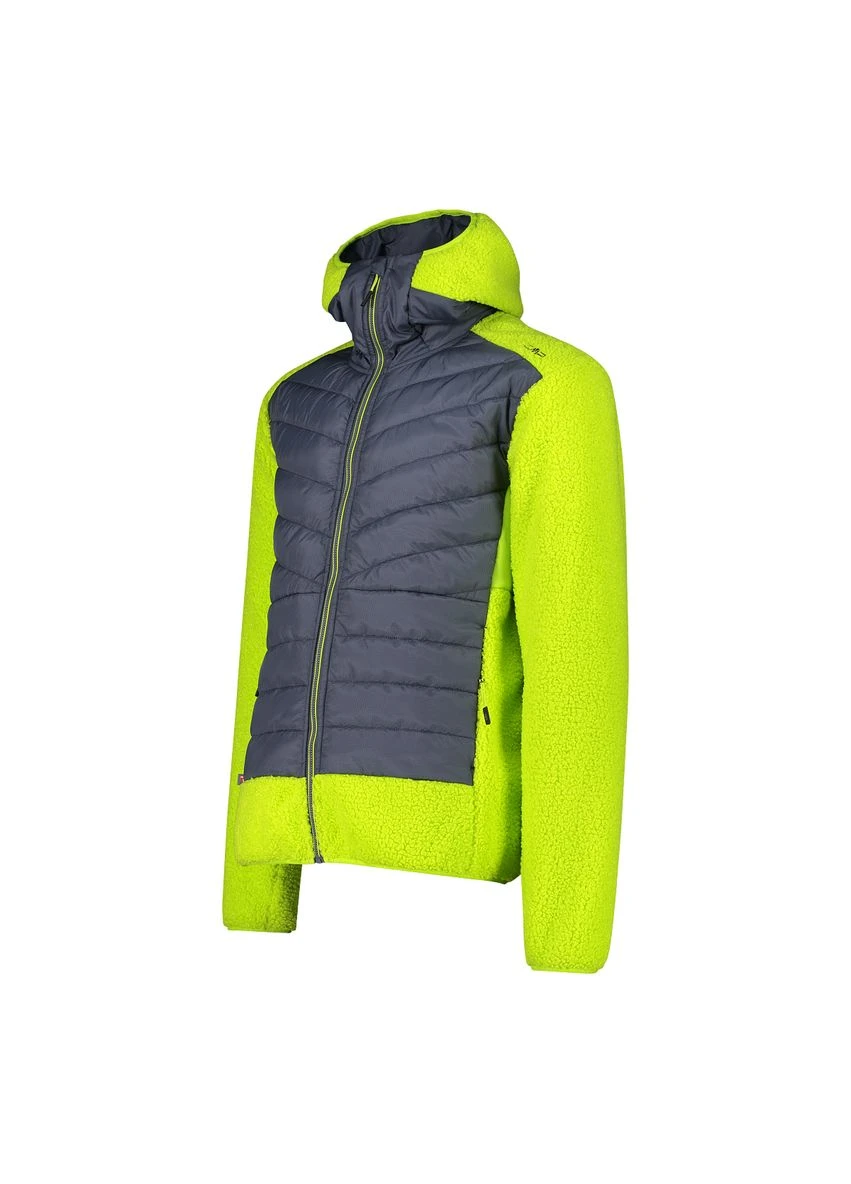 Комбінована зимня куртка jacket hybrid fix hood grid po blue/green 34p1817-u911 CMP