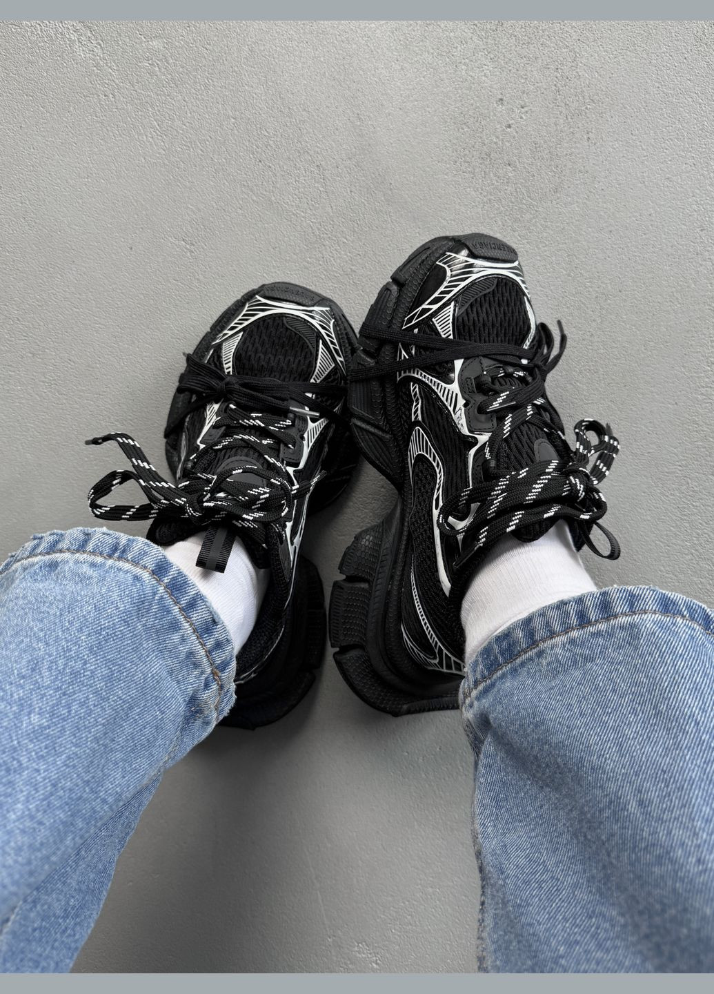 Кросівки жіночі і чоловічі Balenciaga 3XL black | Баленсіага 3ХЛ чорні No Brand чорні демісезони (316091143)