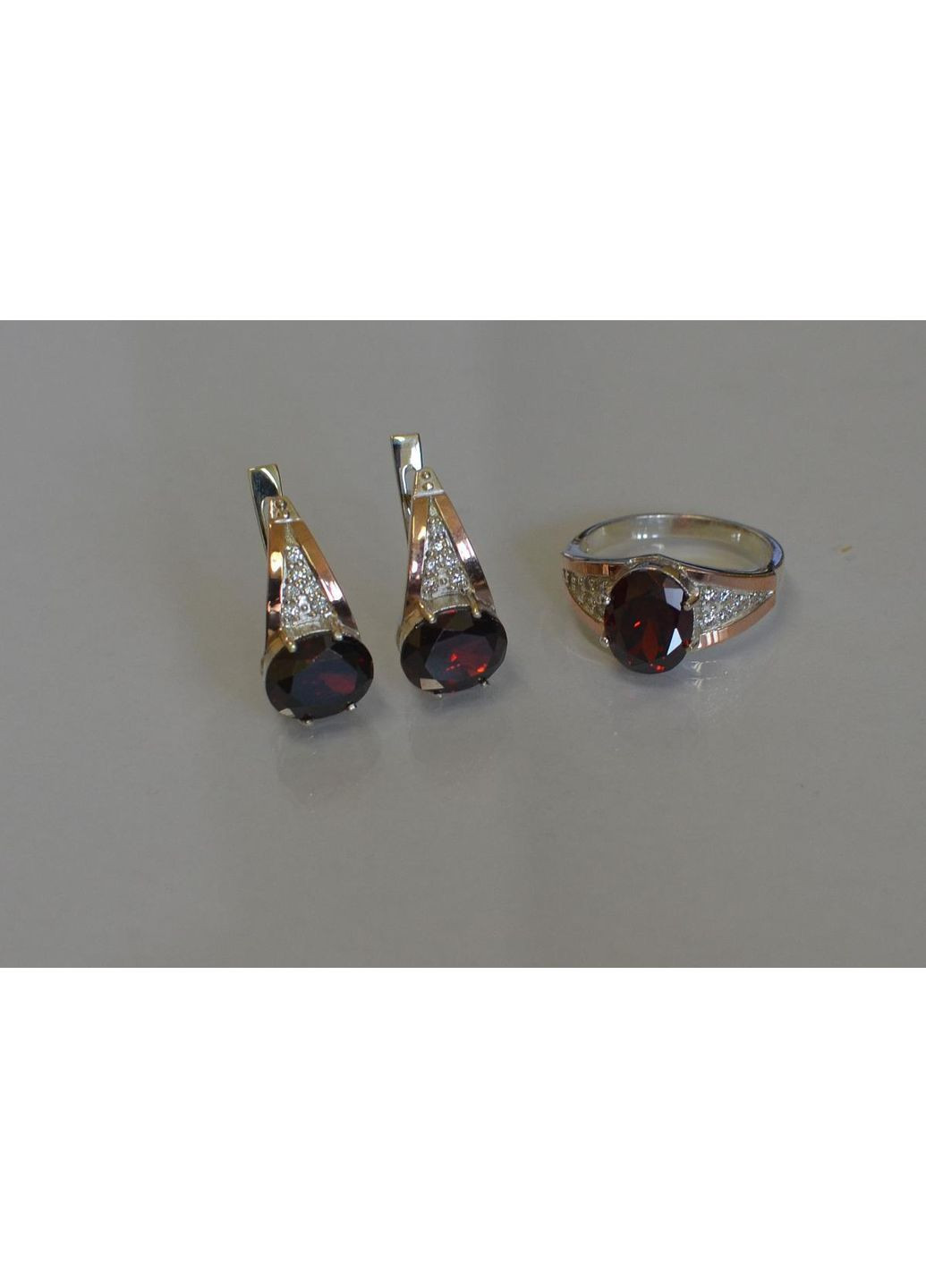 Срібний набір зі вставками з золота Silver Style (367268379)