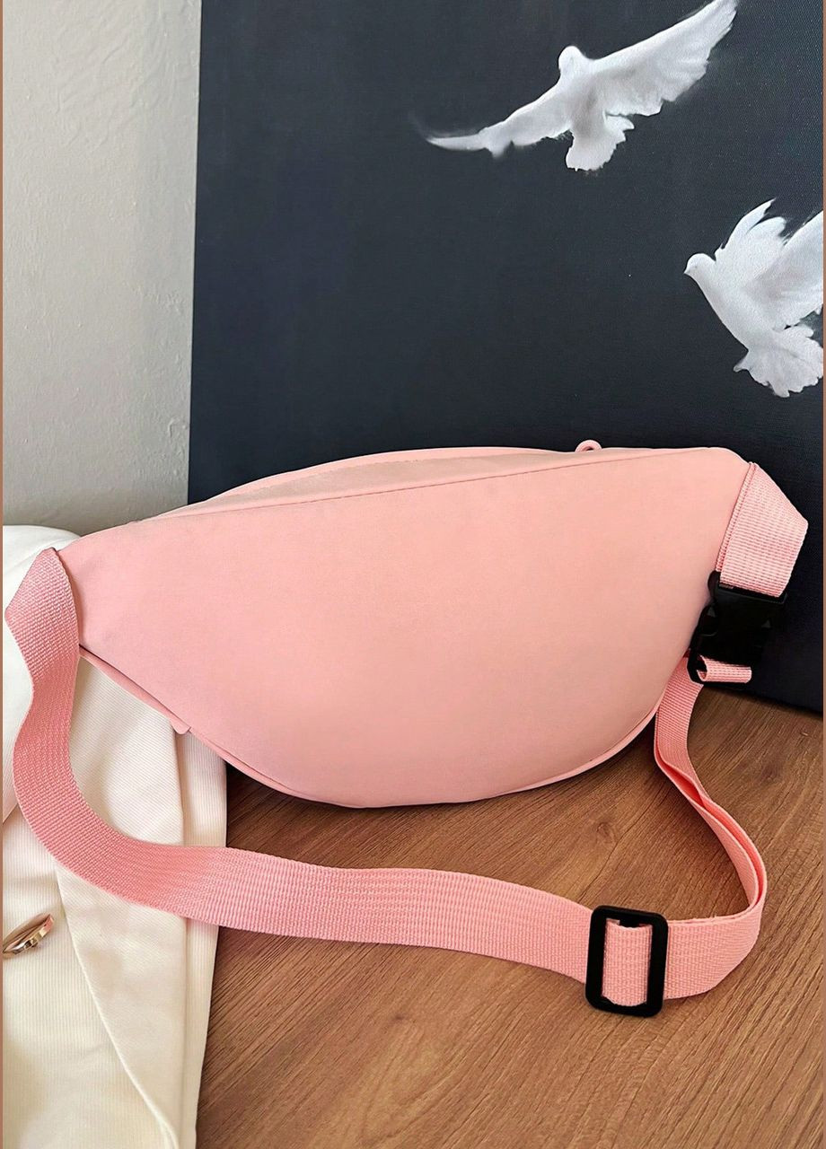 Бананка поясна сумка через плече рожева No Brand (303323027)