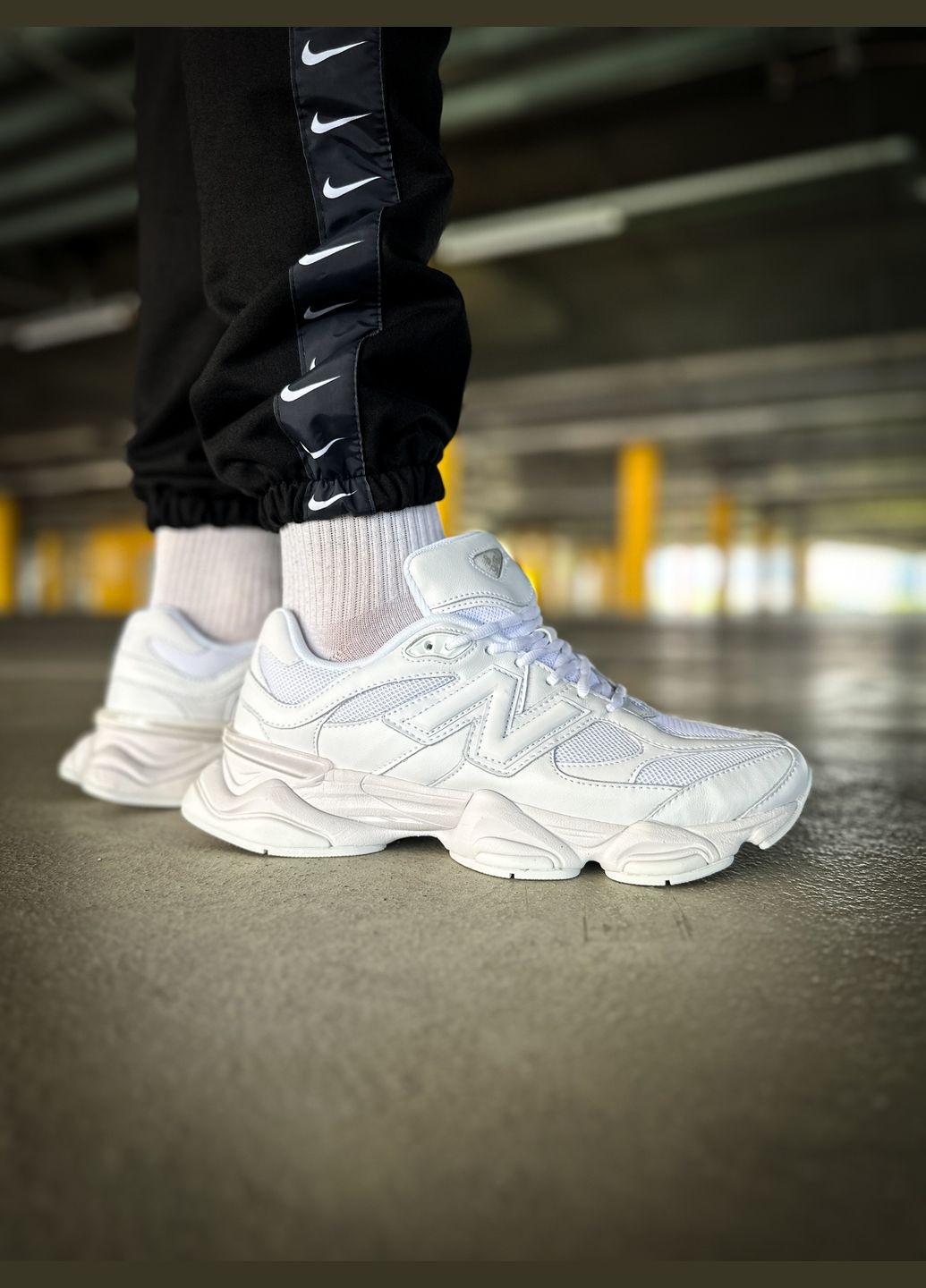 Кроссовки женские и мужские New Balance 9060 Triple White| Нью Беланс 9060 белые No Brand белые всесезоны (313653565)