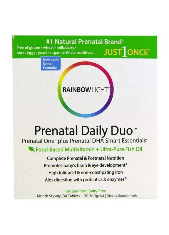 Вітаміни + Риб'ячий жир для вагітних Prenatal One plus Prenatal DHA Smart Essentials, 30 капсул + 30 таблеток Rainbow Light (361114282)
