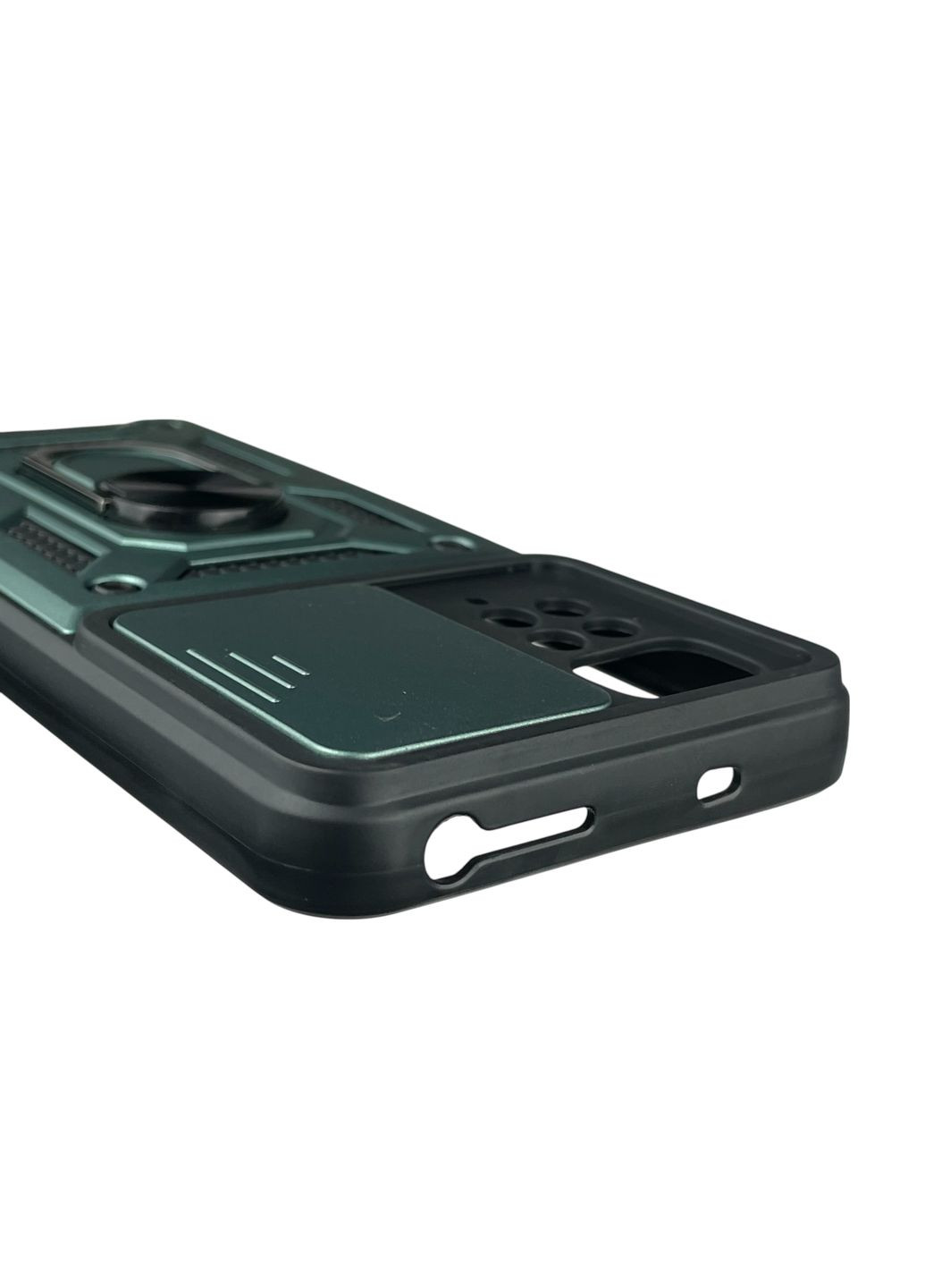 Чохол для Redmi Note 11s броньований з кільцем-тримачем підставкою зі шторкою на сяомі редмі нот 11с зелений rg1 Xiaomi (366389916)