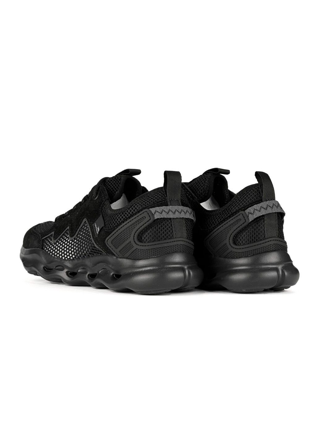Чорні Осінні кросівки чоловічі чорні із сіткою Baas