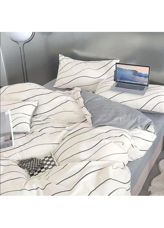 Постельное белье Контраст Сатин Евро 560709-3 MERISET (363131815)