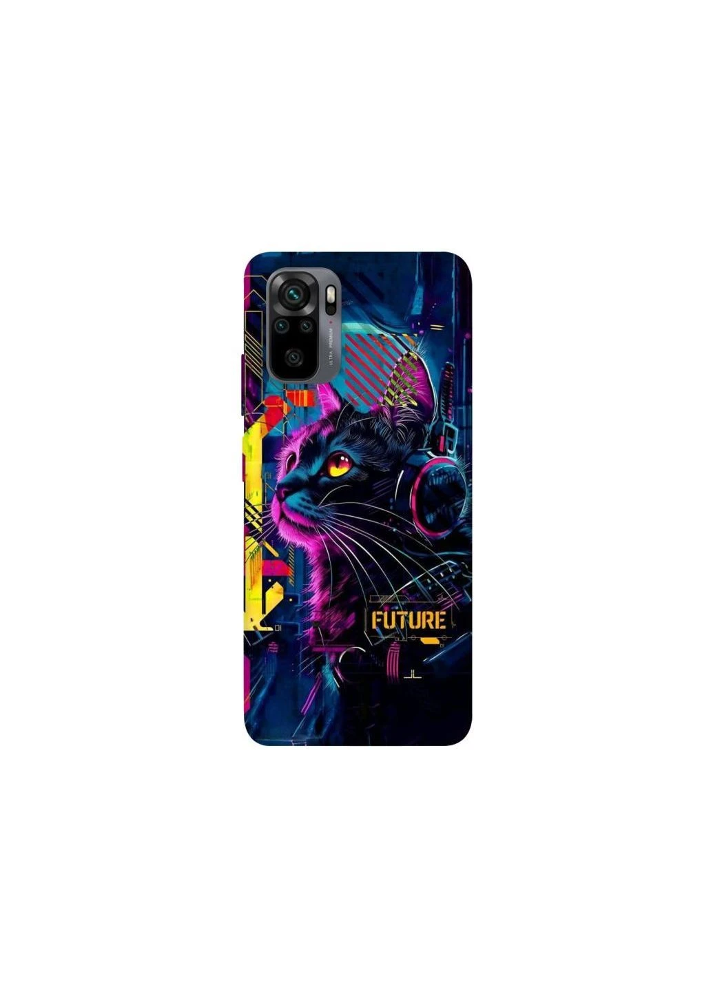 Чохол на Xiaomi Redmi Note 10 / Note 10s Cyber Cat v2 Frontalka (382300261)