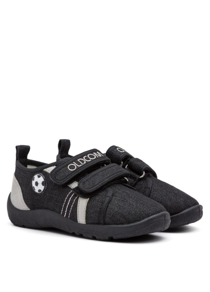 Черные тапочки детские soccer чёрные Oldcom RD