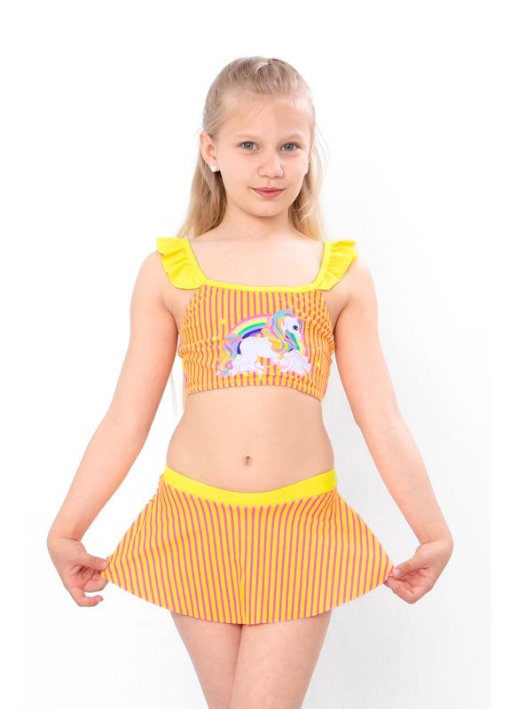 Жовтий літній купальник для дівчинки (p-14349) Носи своє