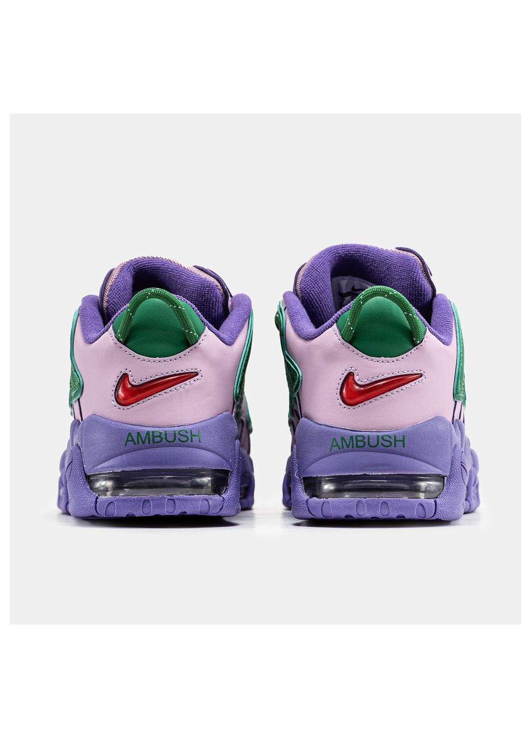 Сиреневые демисезонные кроссовки женские Nike Air More Uptempo x AMBUSH