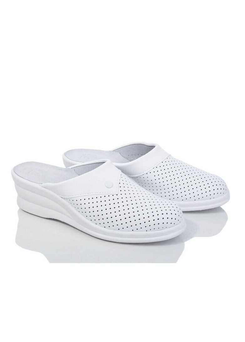 Белые медицинские тапочки женские лена белые (59760108) FLOCC