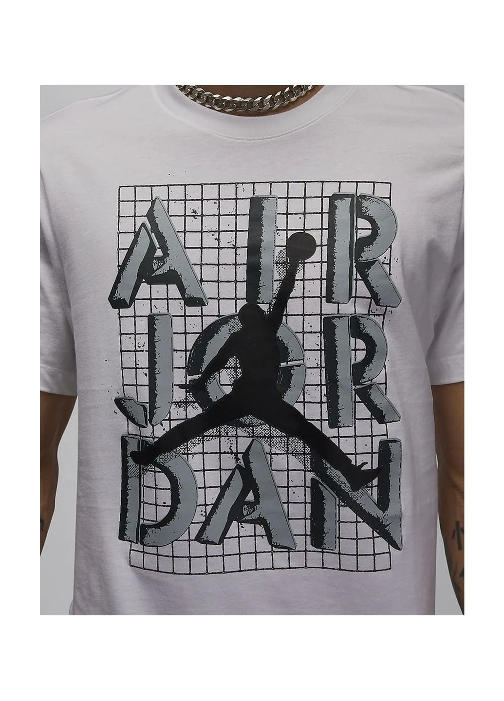 Біла футболка чоловіча t-shirt brand white Air Jordan