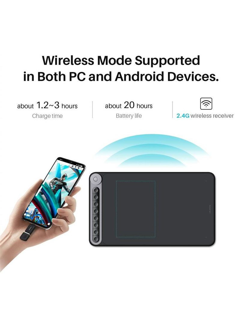 Графічний планшет Inspiroy Dial Q620M + рукавичка Huion (365749177)