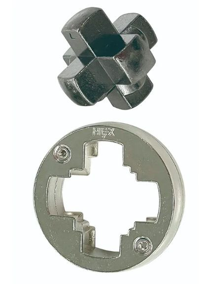 Металева головоломка для дорослих Hex 3 рівень Huzzle (368801925)