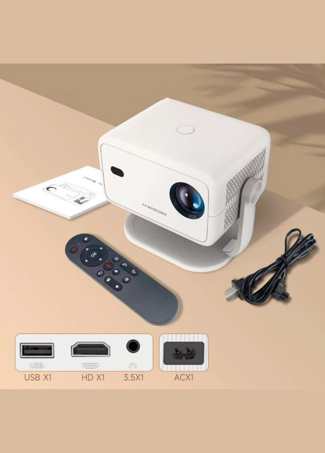 Смарт Проектор 4K Android 11 650ANSI Домашній кінотеатр, TV Box, WIFI 6 BT5.2 No Brand magcubic L018 (326052018)