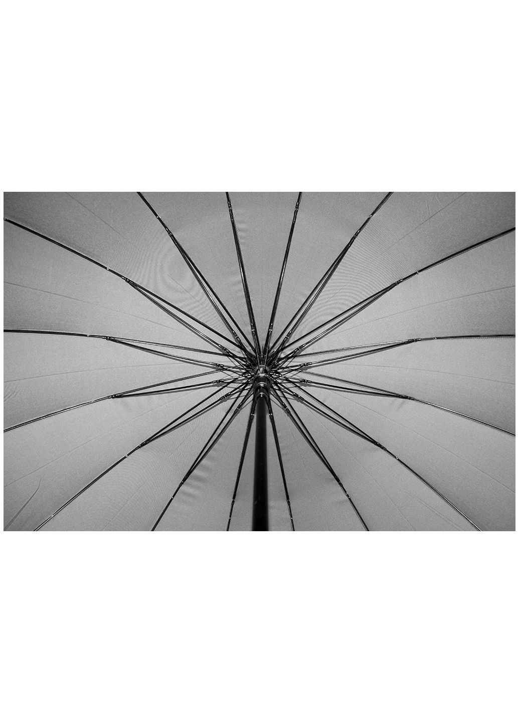 Сіра} парасолька-тростина 7165-03 напівавтомат сірий Parachase велика система антивітер (314709846)