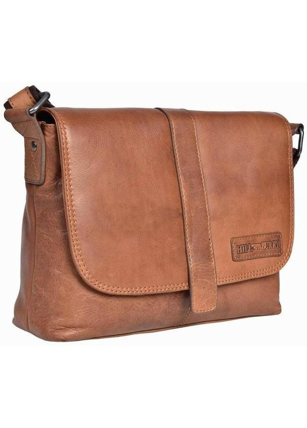 Сумка планшет через плечо мужская из натуральной кожи для телефона и для документов средняя Hill&Burry Рыжий 38008 HILL BURRY (355245067)
