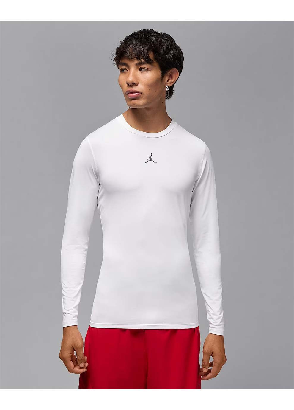 Чоловічий Лонгслів M DF SPRT LS BASELAYER Білий Jordan білий