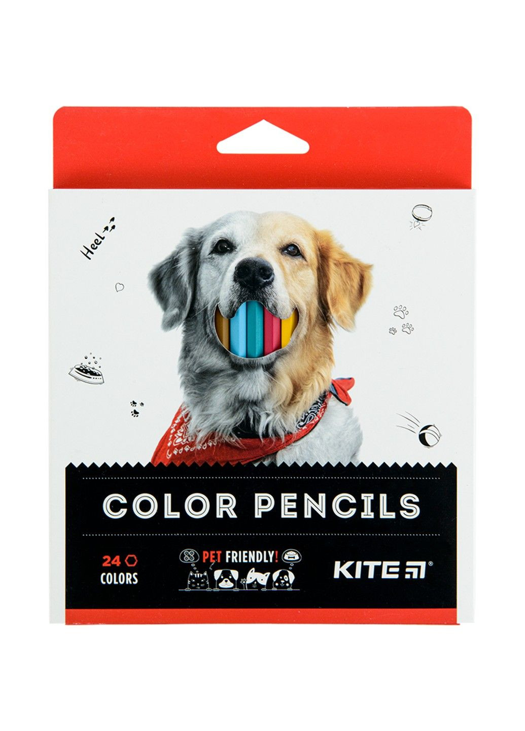 Набір кольорових олівців Dogs K22-055-1, 24 кольори Kite (325820625)
