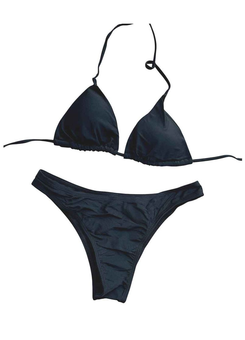 Черный демисезонный купальник раздельный черный+комбинезон раздельный No Brand 8095