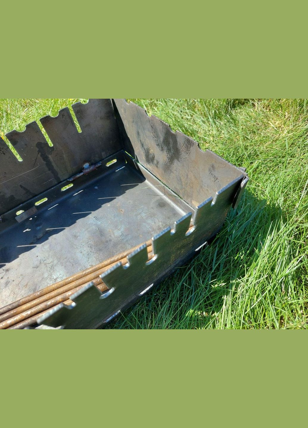 Мангал валіза на 10 шампурів товщина 3 мм. No Brand (327419717)