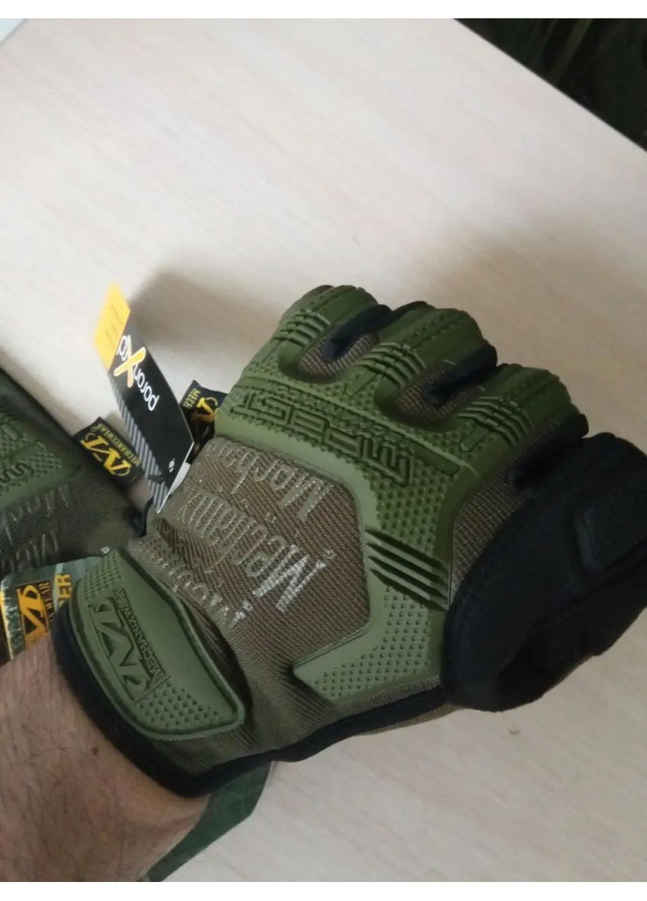 Тактические перчатки m-pact /зеленые полнопалые военные перчатки Mechanix (366892802)