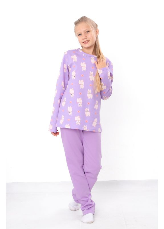 Сиреневая зимняя пижама для девочки (подростковая) (p-7619) Носи своє