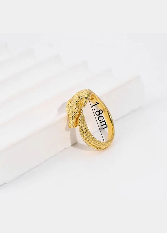 Кольцо под золото крокодил перстень в виде животного крокодила р. регулируемый Fashion Jewelry (289717595)