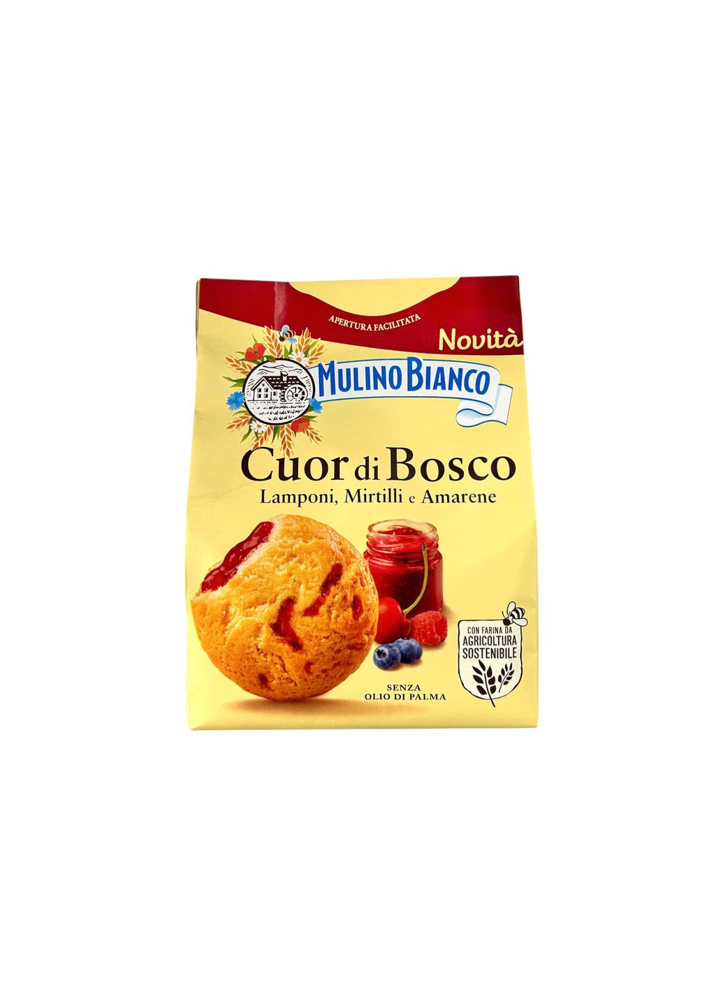 Печиво з ягідним джемом cuor di bosco, 300 г Mulino Bianco (369144635)
