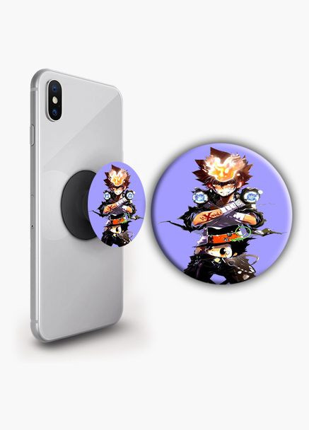 Тримач для телефону PopSockets Аніме Вчитель мафіозі реборн #05 Чорний No Brand (304503149)