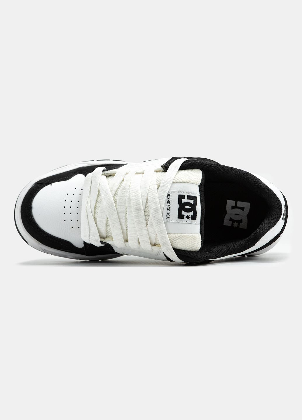 Белые демисезонные кроссовки мужские dc stag white black | дц белые No Brand