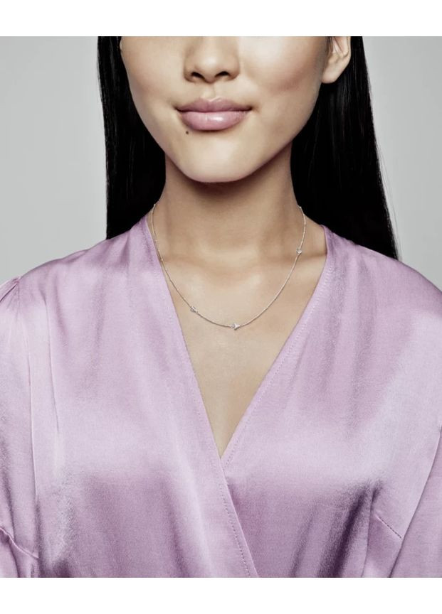 Срібне колье Пандора "Сяюча стріла" 397795CZ Kabluchka (355462754)