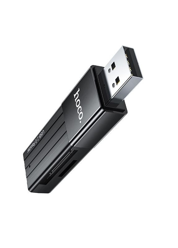 USB-хаб HB20 Mindful 2-in-1card reader(USB2. 0) чорний Hoco (370613737)