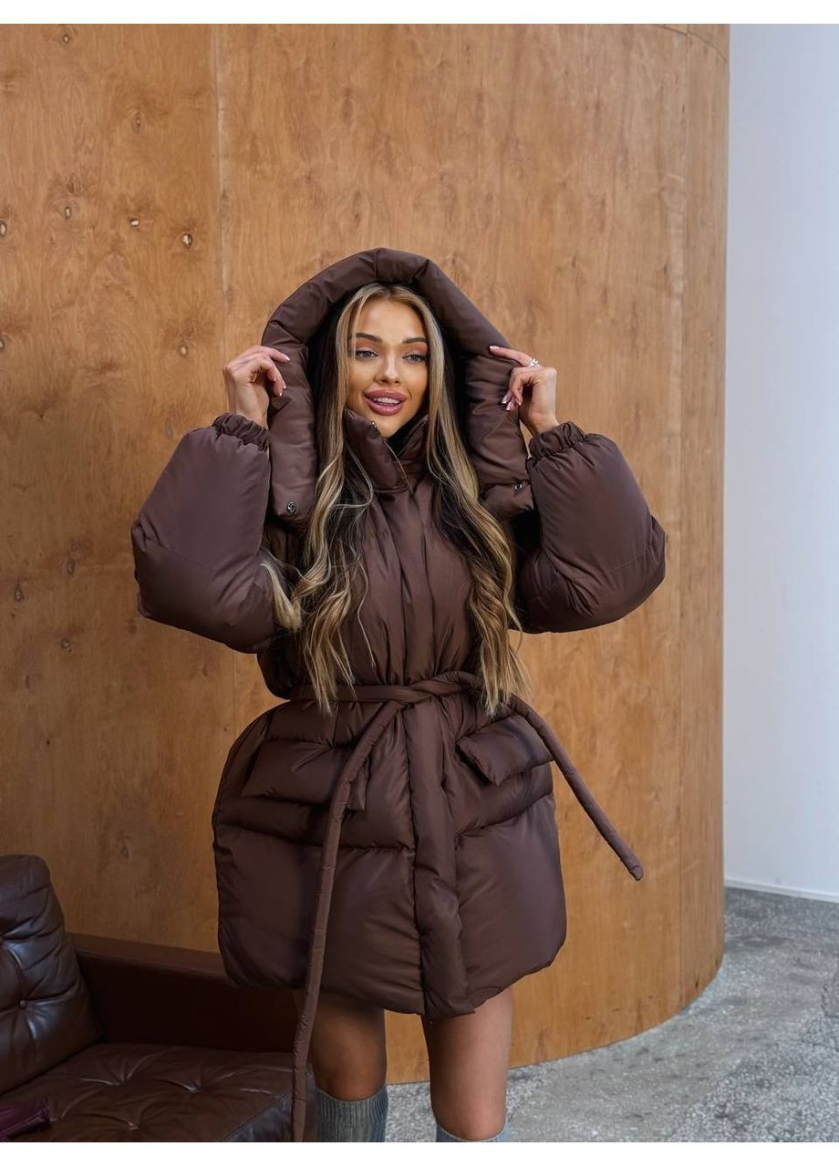 Коричневый зимний Пуховик milirud