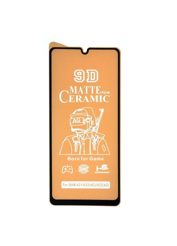 Противоударная защитная пленка Ceramics для Samsung A325 Galaxy A32 Full Glue с черной рамкой, матовая Lion (307840292)