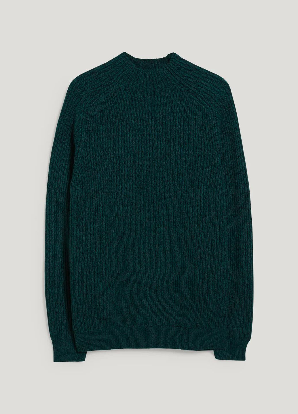 Зеленый демисезонный свитер в составе с шерстью C&A