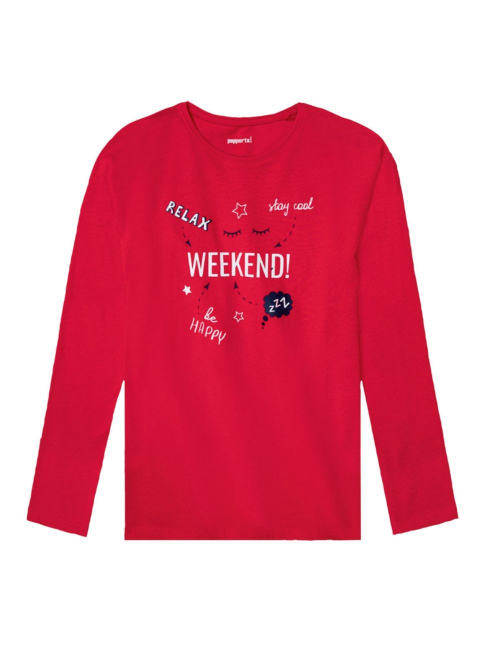 Красная всесезон пижама для девочки Pepperts