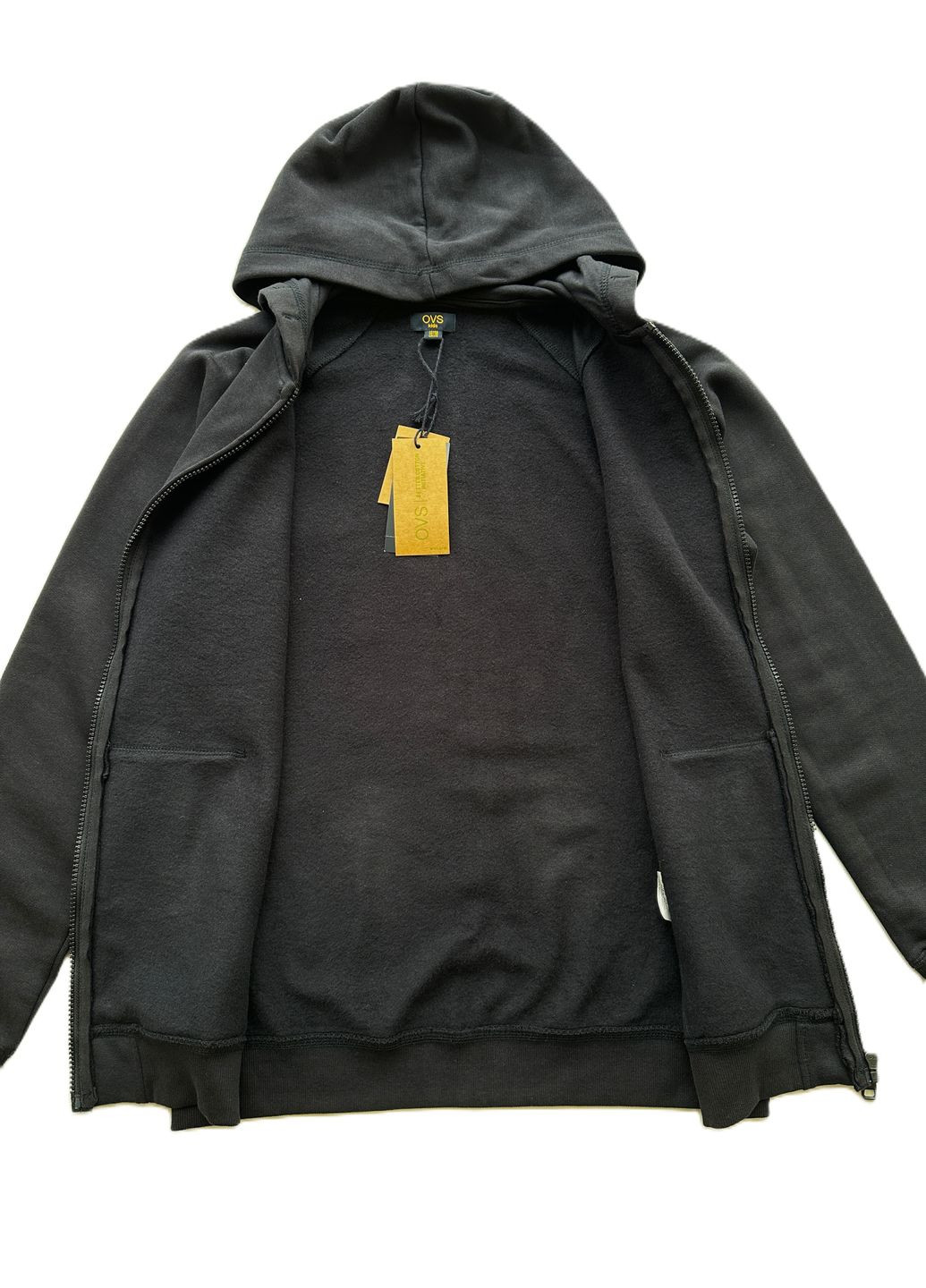 Толстовка утеплена з капюшоном на змійці 3000-03 унісекс темно-синя OVS (367182923)