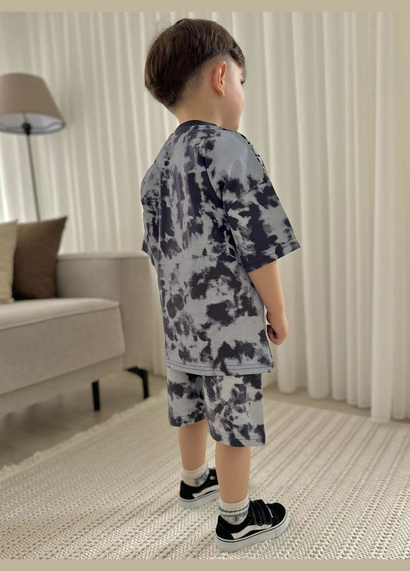 Сіро-червоний літній дитячий літній комплект (футболка + шорти) для хлопчика wiki boom kids spider man сіро-чорний No Brand